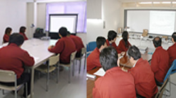 View of monthly meeting through TV conference