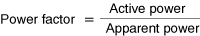 [Power factor]=[Active power]/[Apparent power]