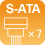 Connector compliant with the S-ATA (Serial ATA) standard